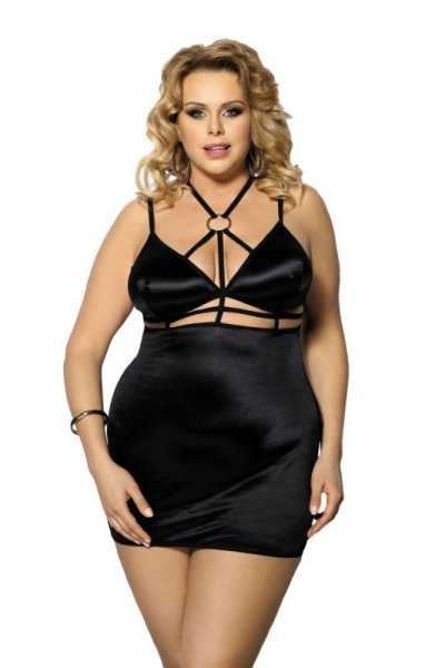 Anais Desita Košilka Size Plus 5XL/6XL černá