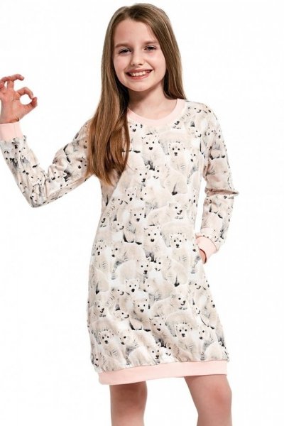 Cornette Kids Girl 942/120 Polar Bear 3 Noční košilka 86-92 béžová