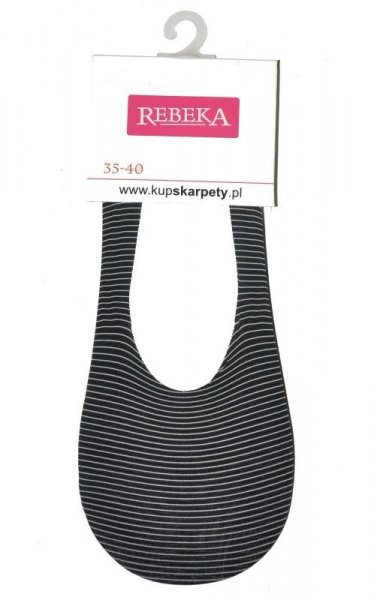 Rebeka 1258 proužky ABS Dámské ťapky baleríny 35-40 černá