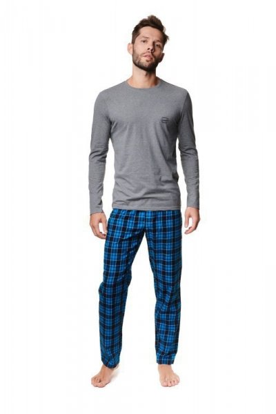 Henderson Mace 39237-90X Pánské pyžamo XXL šedo-modrá