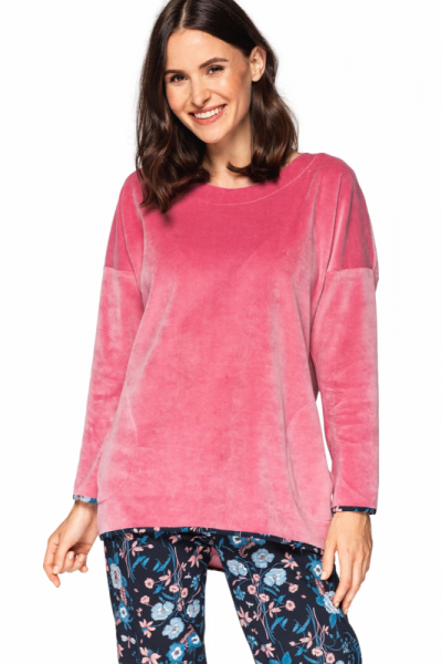 Cana 585 Dámské pyžamo S růžovo-modrá
