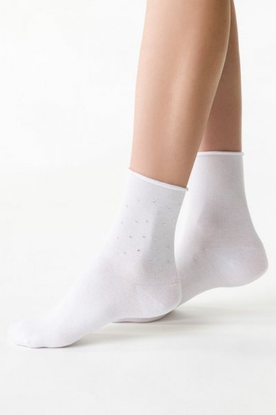 Steven 066-016 Dámské ponožky 35-37 bílá