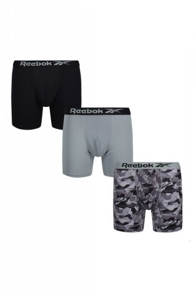 Reebok F 8377 Dendre A'3 Pánské boxerky M black-print-grey