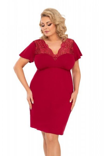 Donna Doris plus size Noční košilka 46/3XL burgundy